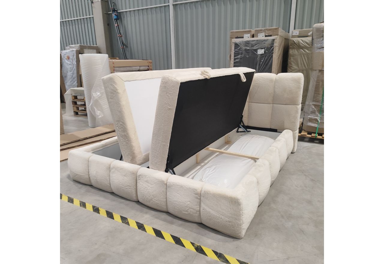 Łóżko kontynentalne NIRA 180x200 - Lapit 23 - beżowy - OUTLETU