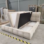 Łóżko kontynentalne NIRA 180x200 - Lapit 23 - beżowy - OUTLETU