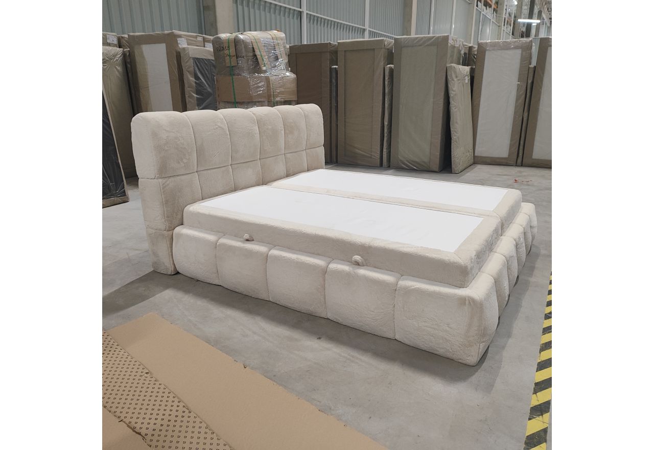 Łóżko kontynentalne NIRA 180x200 - Lapit 23 - beżowy - OUTLETU