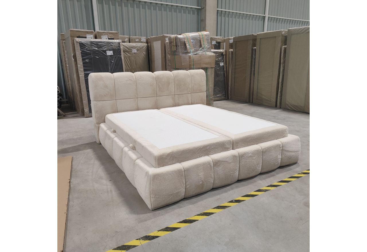 Łóżko kontynentalne NIRA 180x200 - Lapit 23 - beżowy - OUTLETU