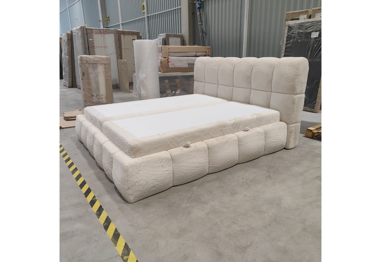 Łóżko kontynentalne NIRA 180x200 - Lapit 23 - beżowy - OUTLETU