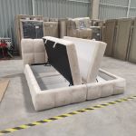 Łóżko kontynentalne NIRA 180x200 - Lapit 23 - beżowy - OUTLETU