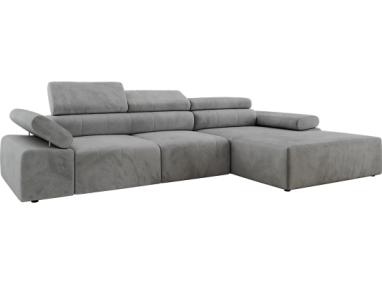 Narożnik z elektrycznym sterowaniem RILASSO L - Monolith 84 - jasny szary - OUTLETU