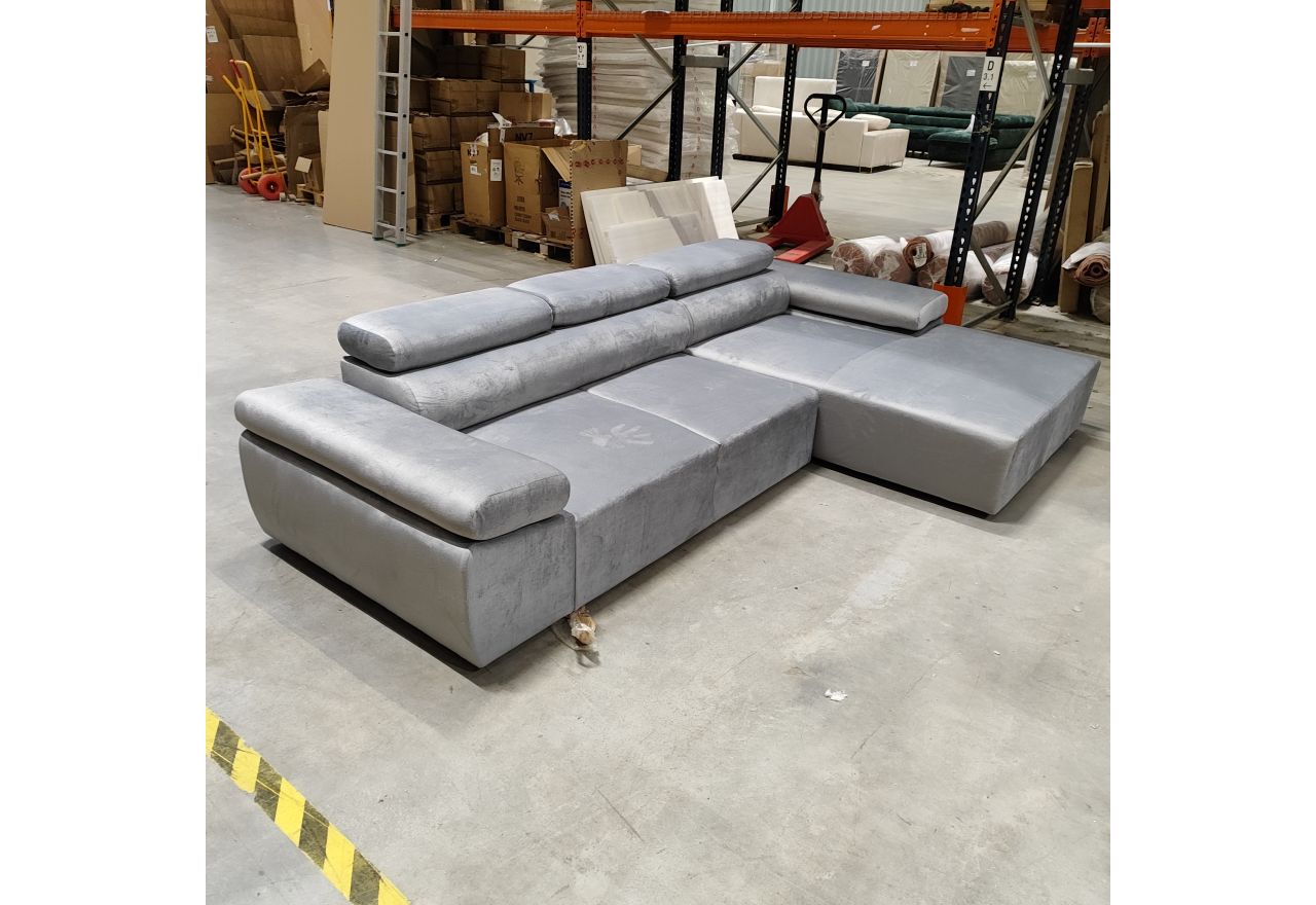 Narożnik z elektrycznym sterowaniem RILASSO L - Monolith 84 - jasny szary - OUTLETU