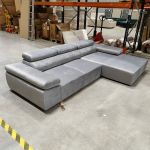 Narożnik z elektrycznym sterowaniem RILASSO L - Monolith 84 - jasny szary - OUTLETU