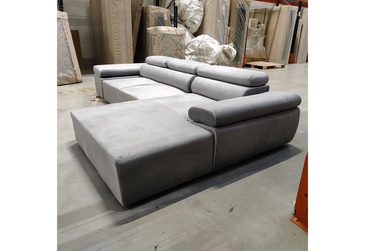 Narożnik z elektrycznym sterowaniem RILASSO L - Monolith 84 - jasny szary - OUTLETU