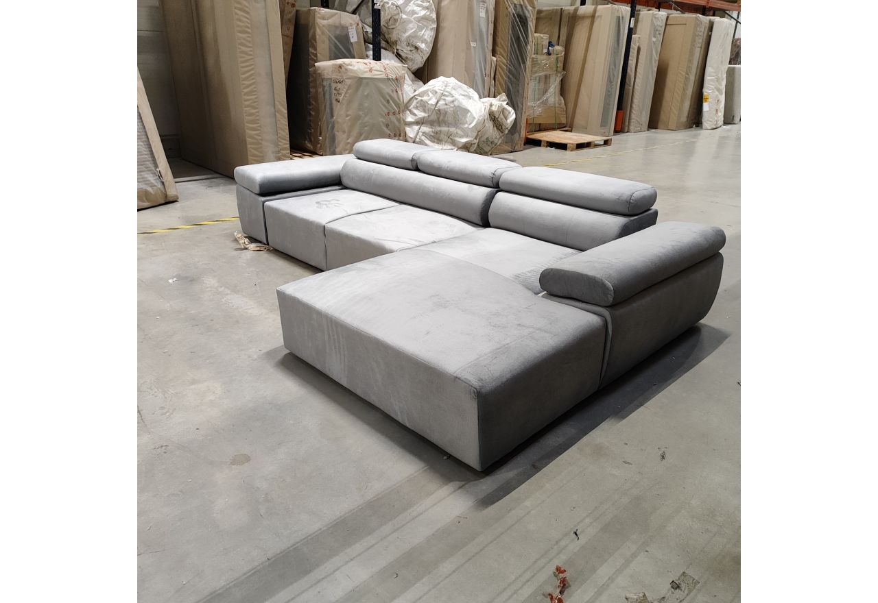 Narożnik z elektrycznym sterowaniem RILASSO L - Monolith 84 - jasny szary - OUTLETU