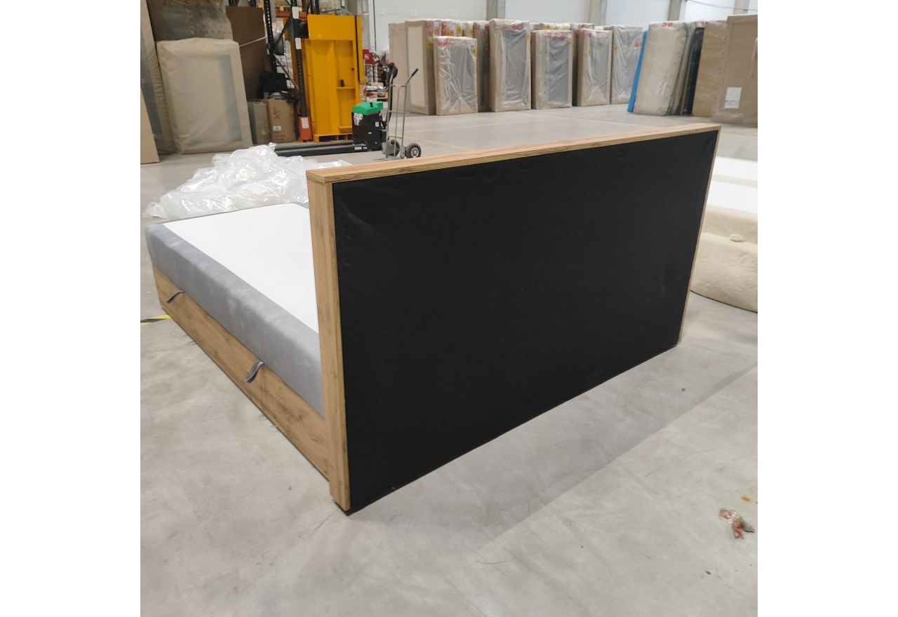 Łóżko kontynentalne ALBERO 1 180x200 - Monolith 84 - jasny szary - OUTLETU