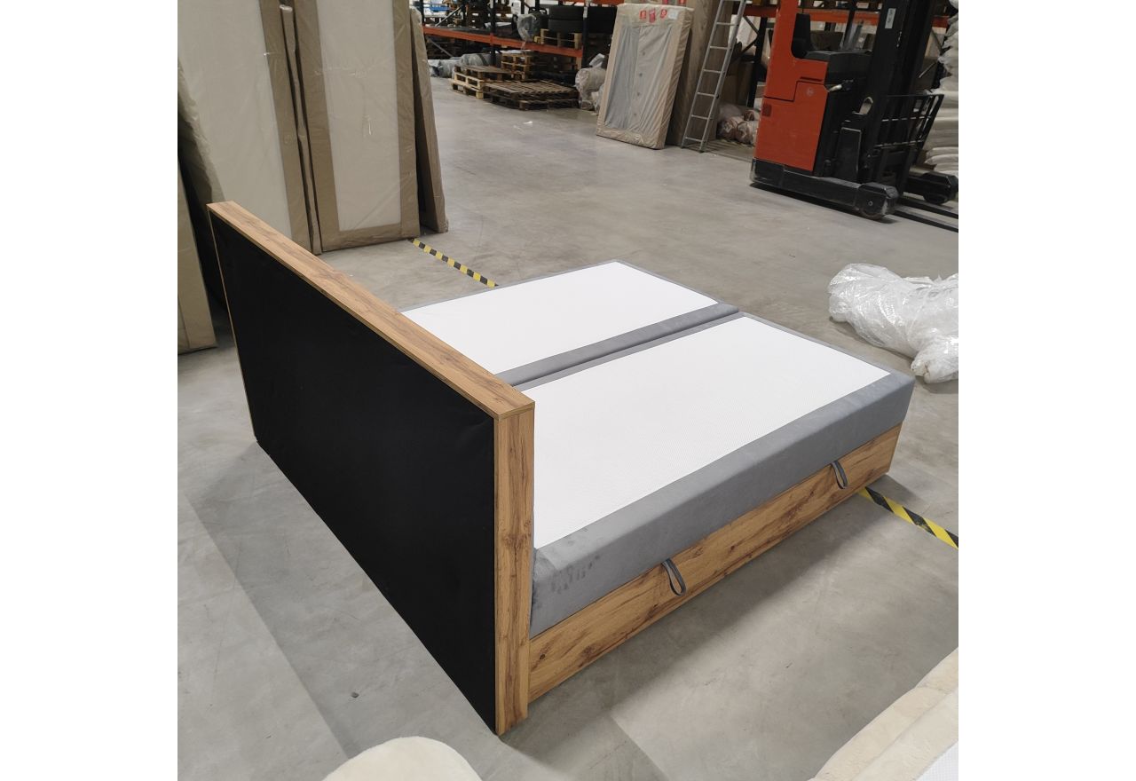 Łóżko kontynentalne ALBERO 1 180x200 - Monolith 84 - jasny szary - OUTLETU