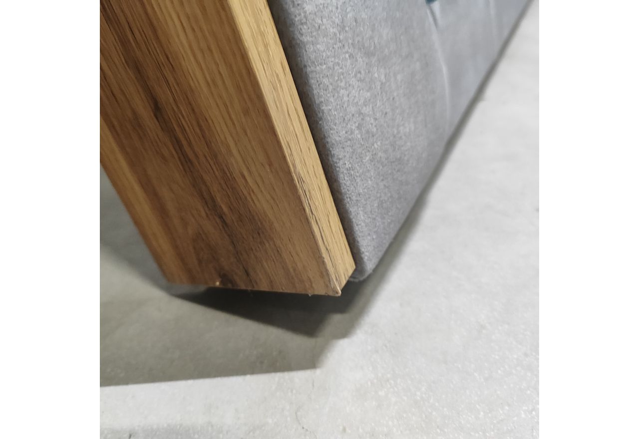 Łóżko kontynentalne ALBERO 1 180x200 - Monolith 84 - jasny szary - OUTLETU