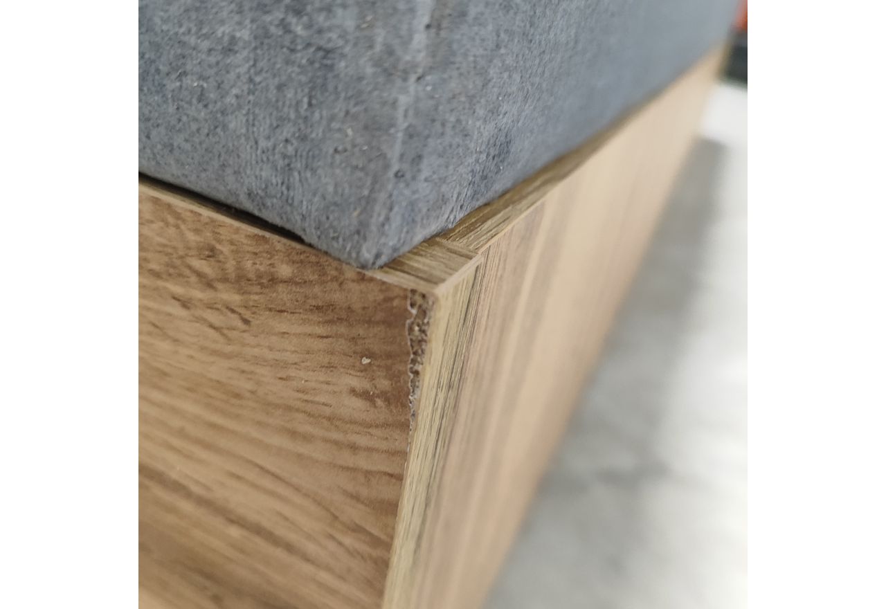 Łóżko kontynentalne ALBERO 1 180x200 - Monolith 84 - jasny szary - OUTLETU