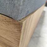 Łóżko kontynentalne ALBERO 1 180x200 - Monolith 84 - jasny szary - OUTLETU