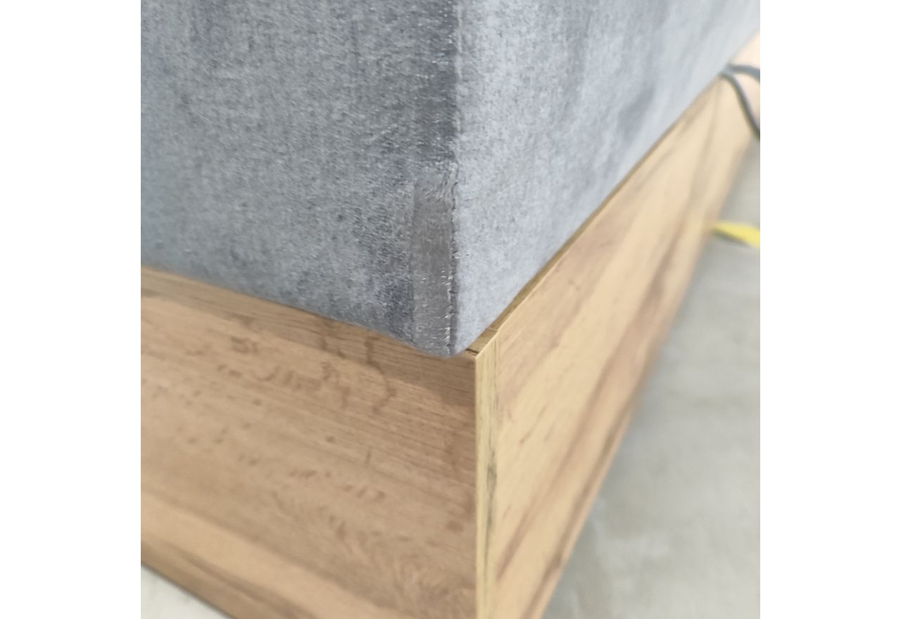 Łóżko kontynentalne ALBERO 1 180x200 - Monolith 84 - jasny szary - OUTLETU