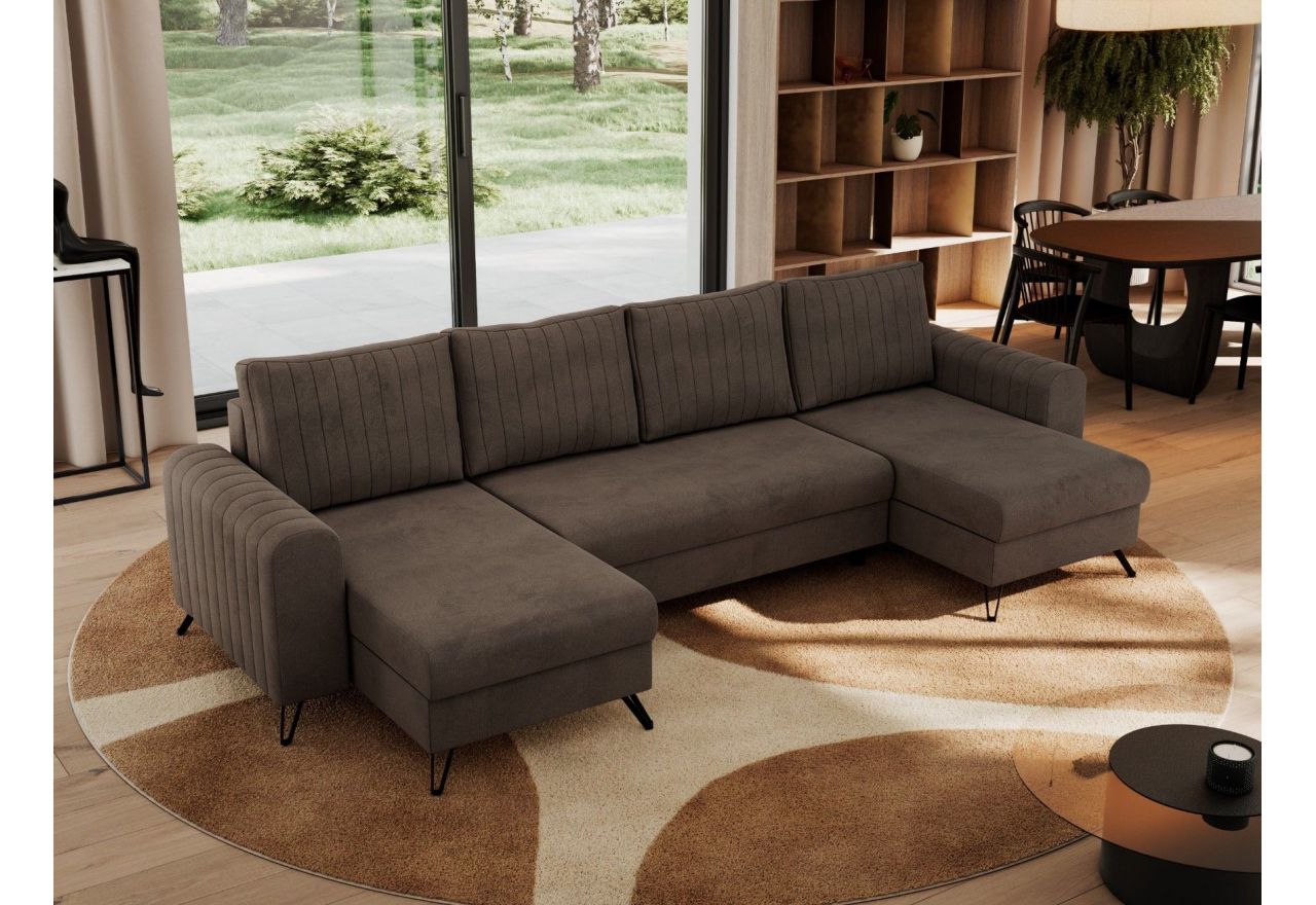 Narożnik AXEL U - Monolith 15 - brązowy - OUTLETU