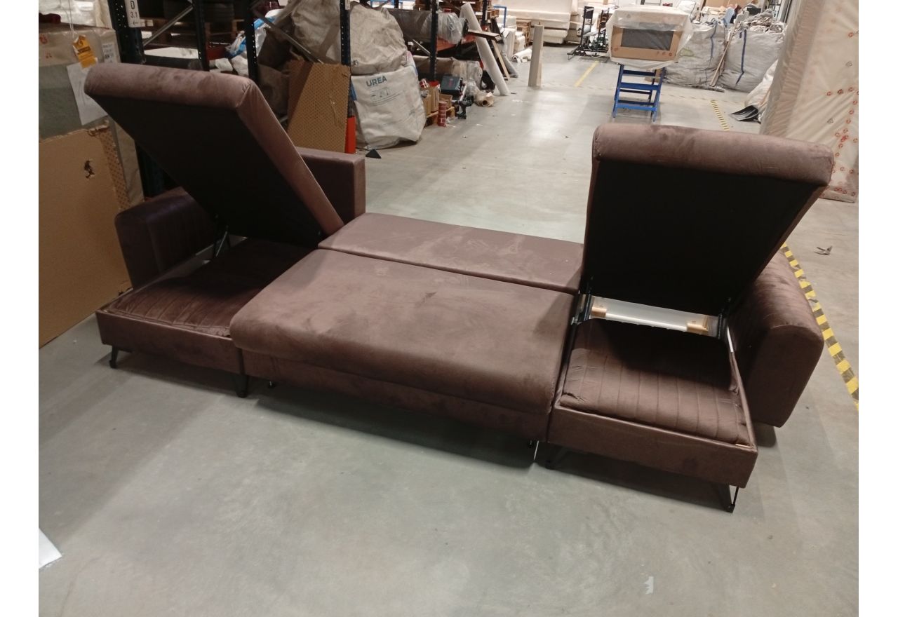 Narożnik AXEL U - Monolith 15 - brązowy - OUTLETU