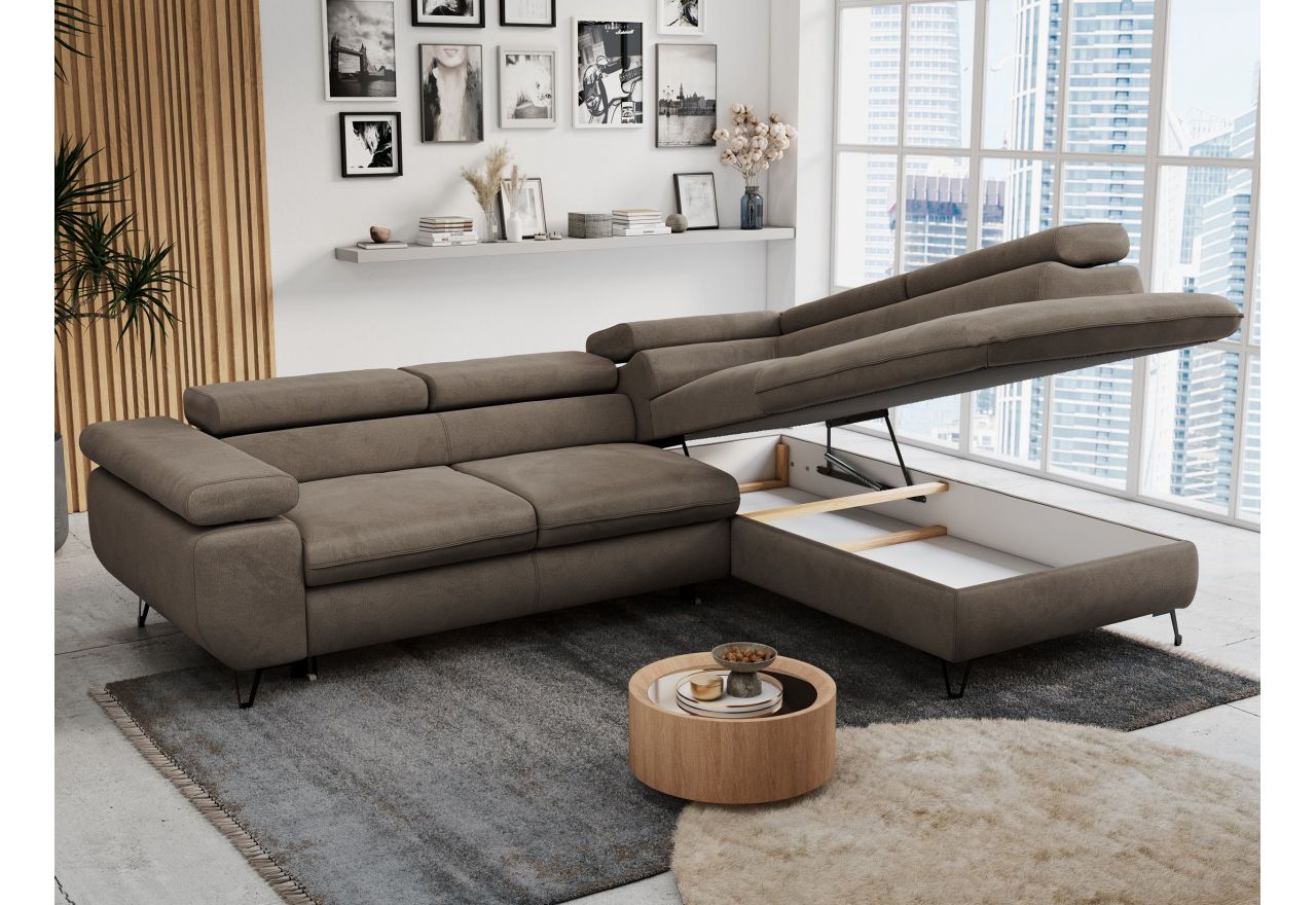 Narożnik PETER L - Monolith 15 - brązowy - OUTLET