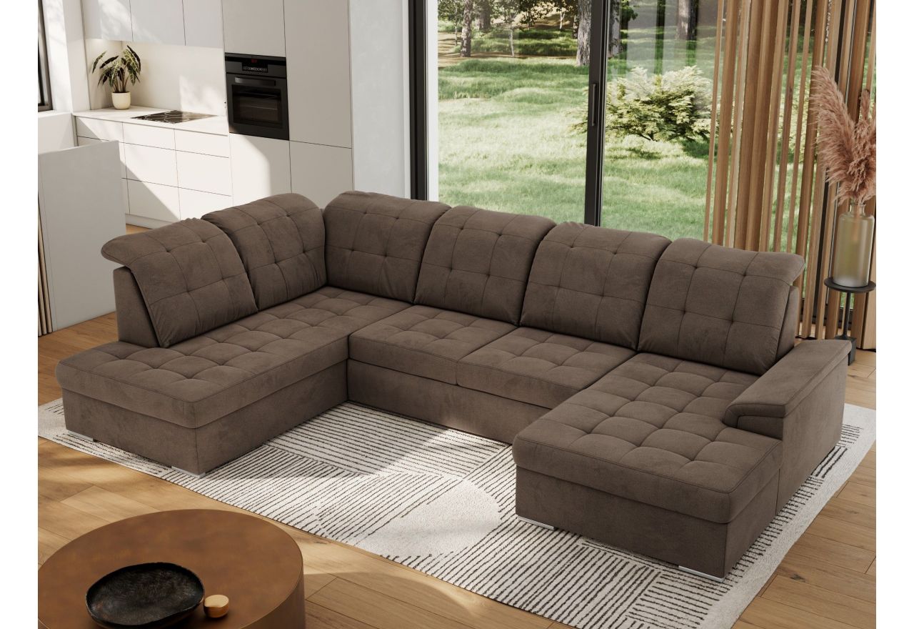 Narożnik MADRITO U - Monolith 15 - brązowy - OUTLETU