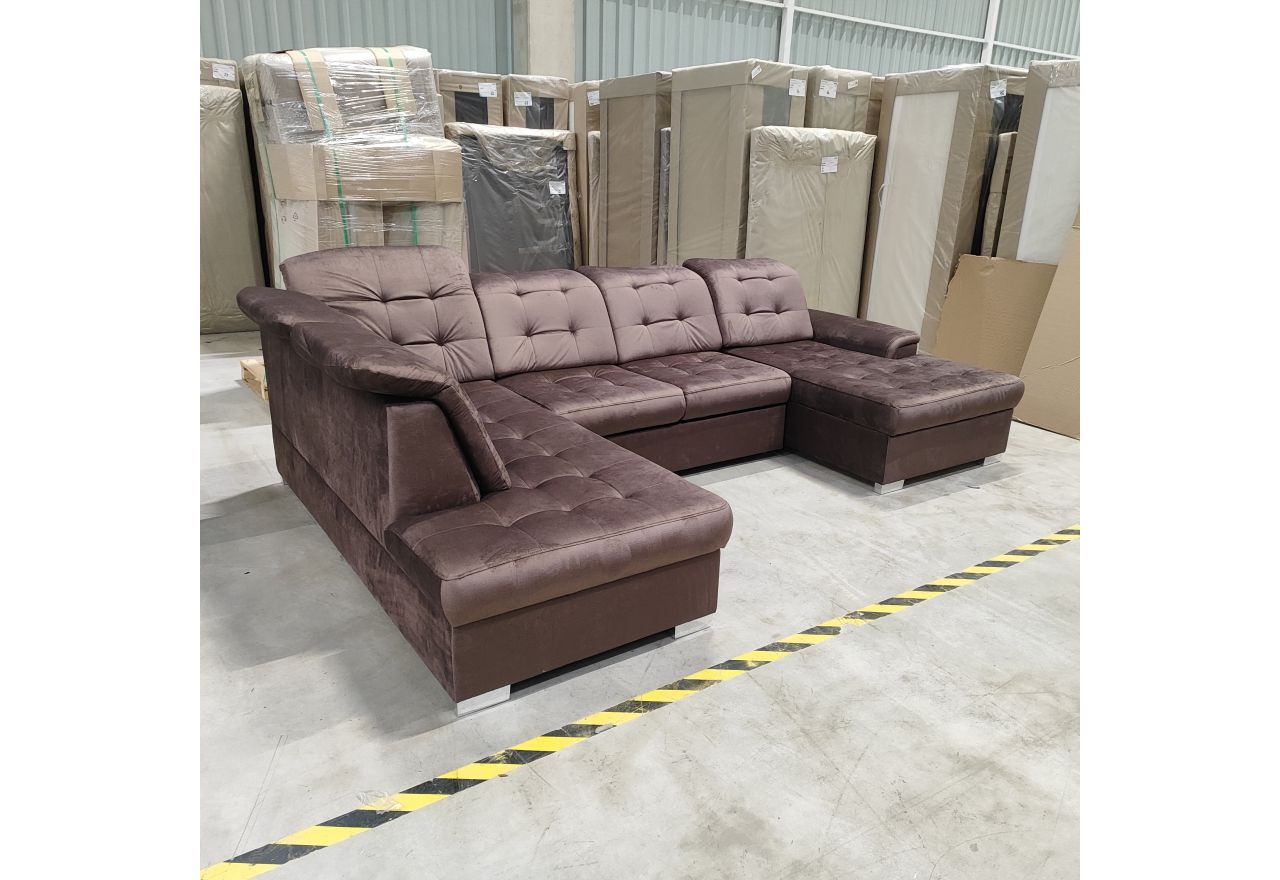 Narożnik MADRITO U - Monolith 15 - brązowy - OUTLETU