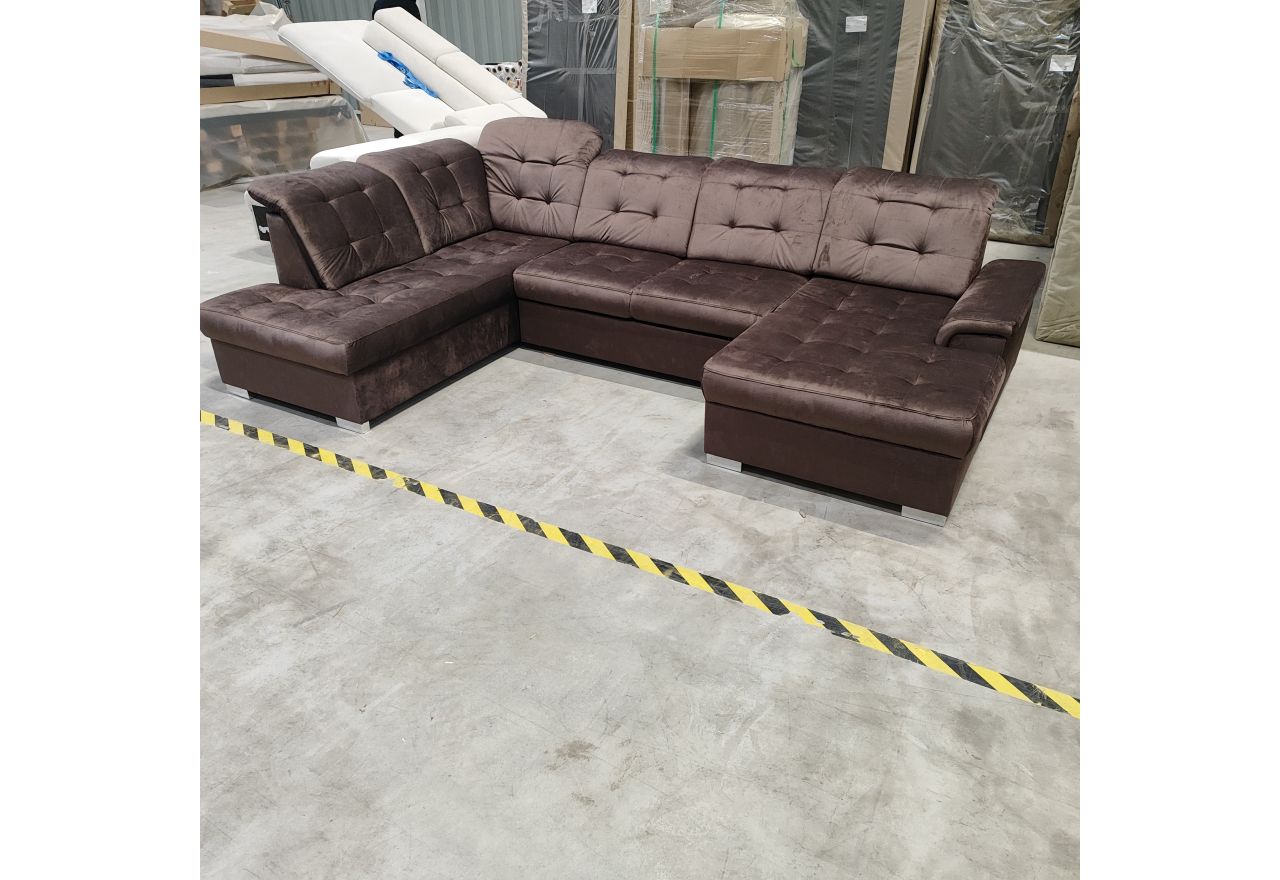 Narożnik MADRITO U - Monolith 15 - brązowy - OUTLETU