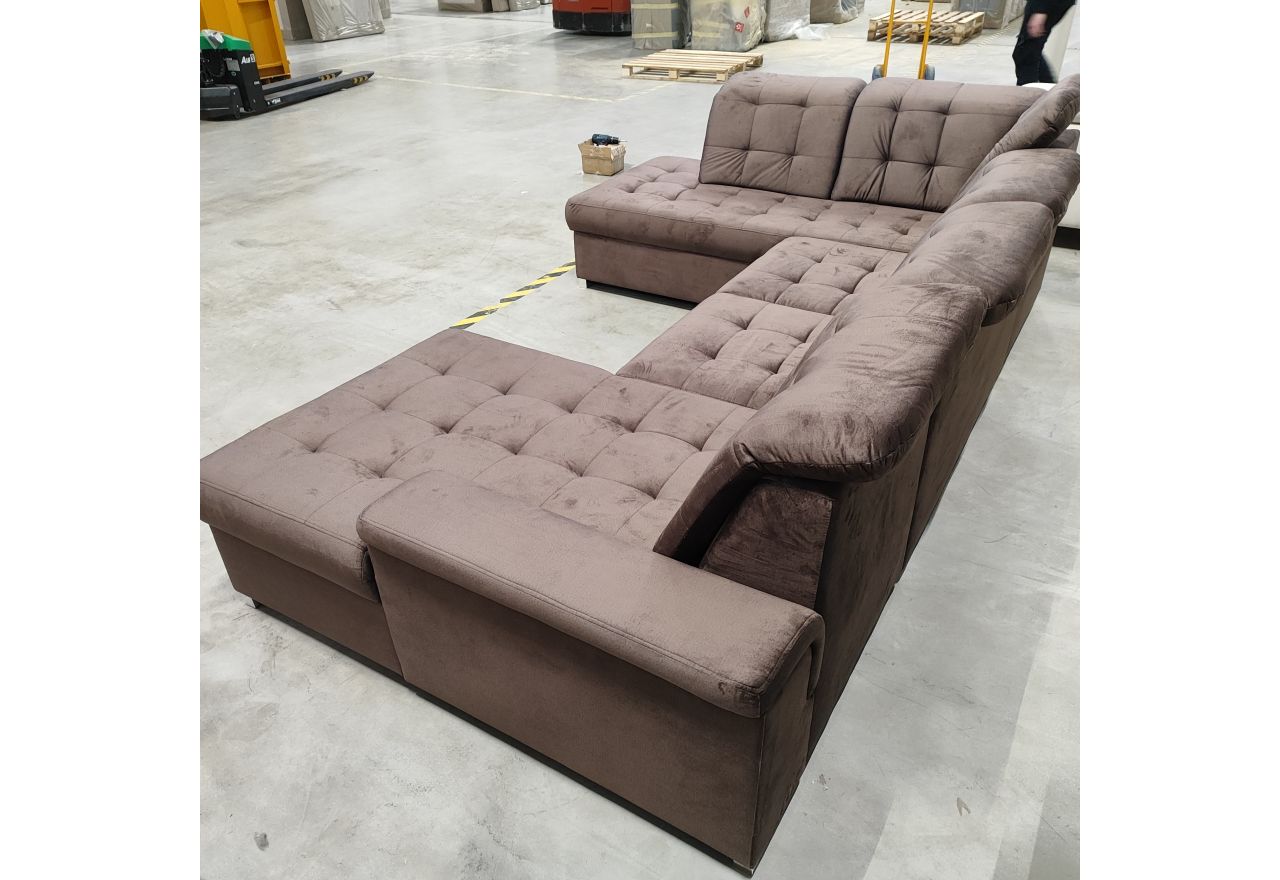 Narożnik MADRITO U - Monolith 15 - brązowy - OUTLETU