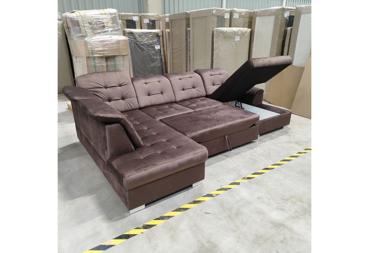 Narożnik MADRITO U - Monolith 15 - brązowy - OUTLETU