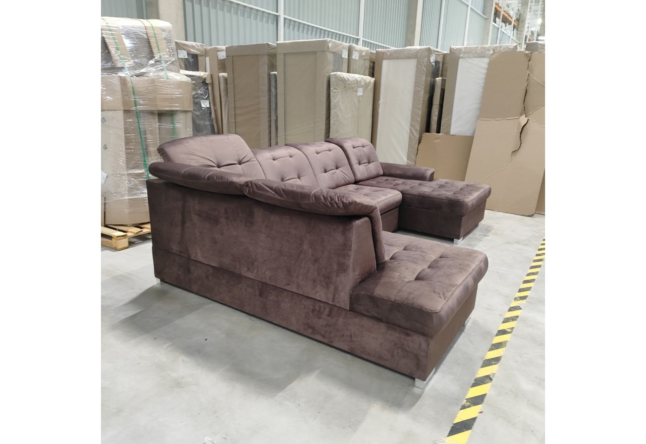 Narożnik MADRITO U - Monolith 15 - brązowy - OUTLETU