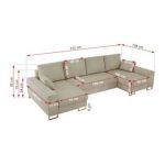 Narożnik DORIAN U - Monolith 02 - beżowy - OUTLETU