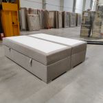 Łóżko kontynentalne bez wezgłowia BESS 160x200 - Matana 17 - beżowy - OUTLETU