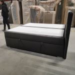 Łóżko kontynentalne PERA 180x200 - Monolith 92 - ciemny szary - OUTLETU