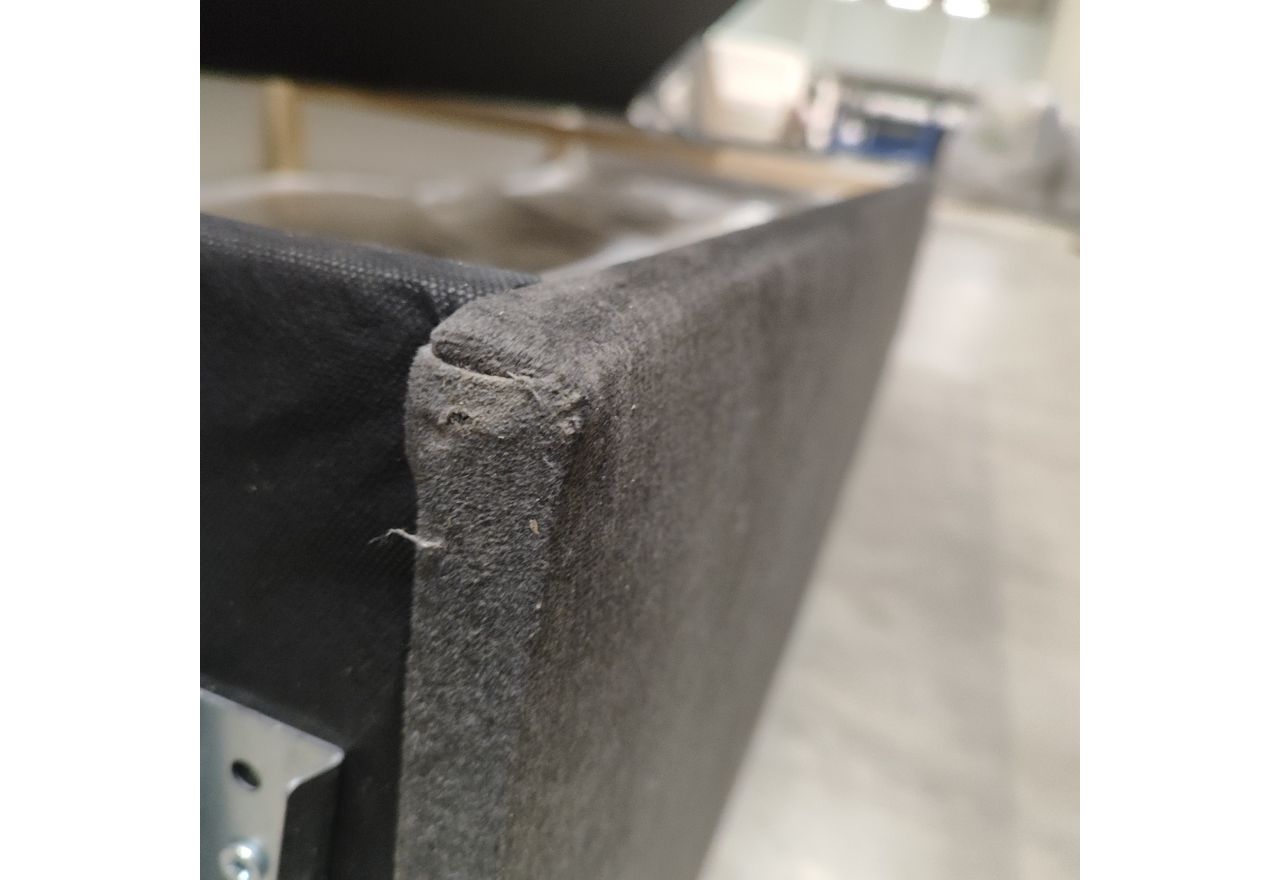 Łóżko kontynentalne PERA 180x200 - Monolith 92 - ciemny szary - OUTLETU