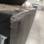 Łóżko kontynentalne PERA 180x200 - Monolith 92 - ciemny szary - OUTLETU