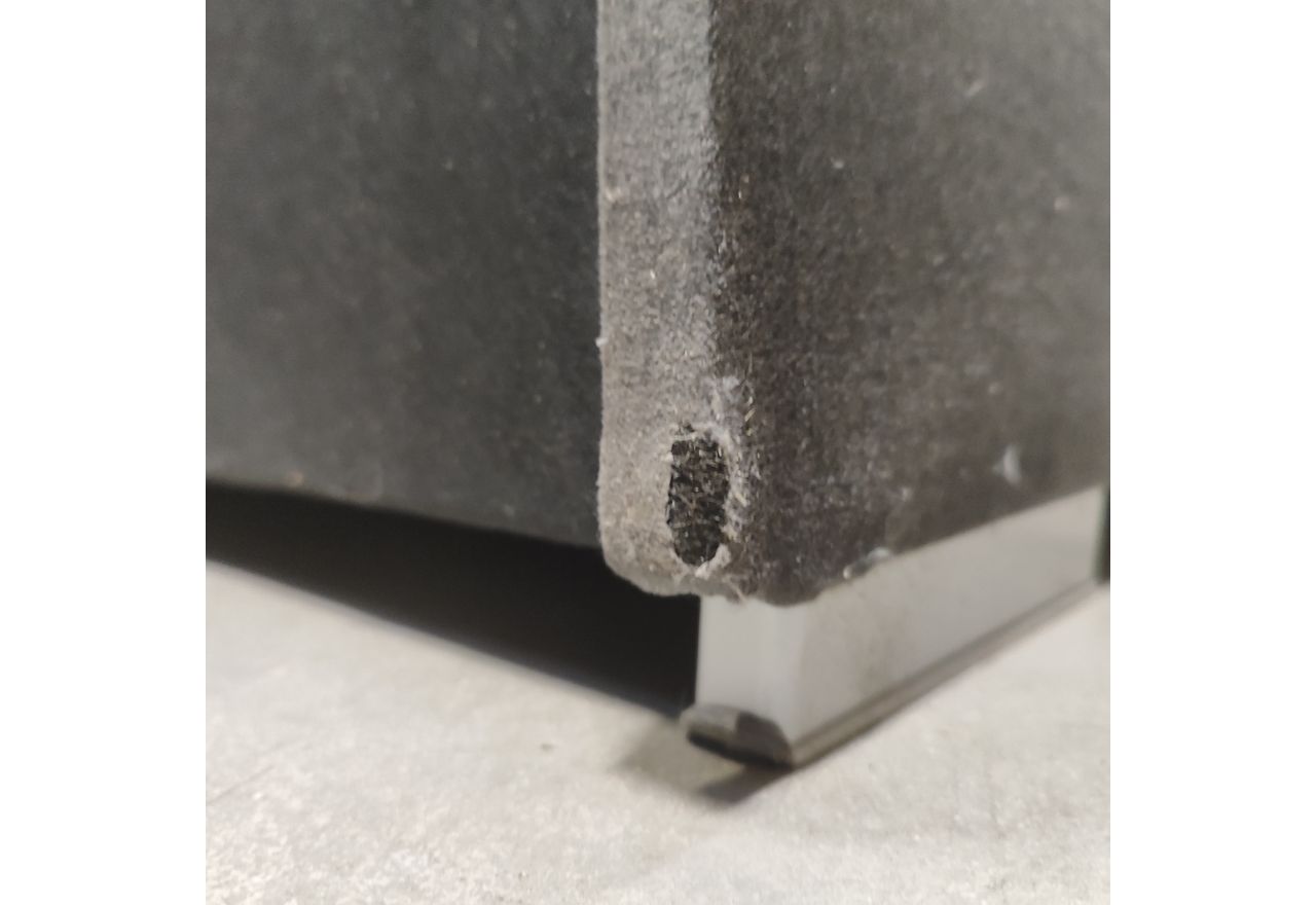 Łóżko kontynentalne PERA 180x200 - Monolith 92 - ciemny szary - OUTLETU