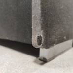 Łóżko kontynentalne PERA 180x200 - Monolith 92 - ciemny szary - OUTLETU