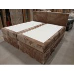 Łóżko kontynentalne TILIANO KING 200x200 - Tilia 17 - brązowy - OUTLETU