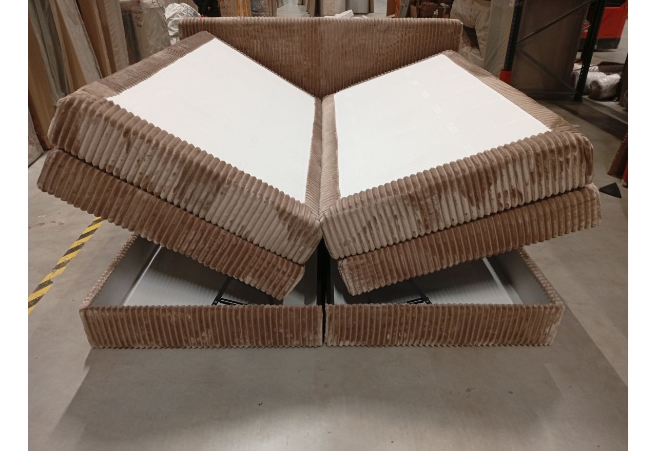 Łóżko kontynentalne TILIANO KING 200x200 - Tilia 17 - brązowy - OUTLETU