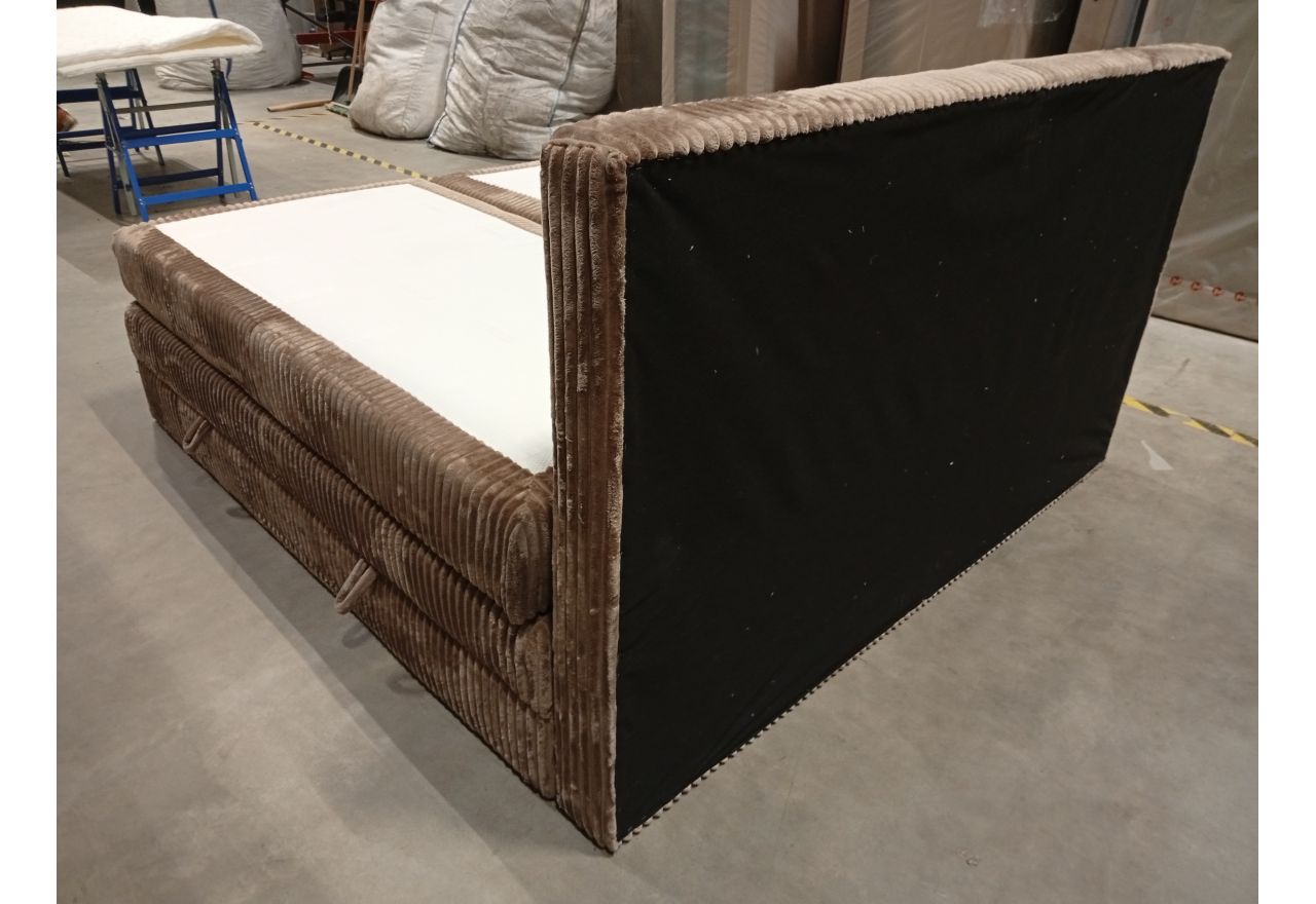 Łóżko kontynentalne TILIANO KING 200x200 - Tilia 17 - brązowy - OUTLETU