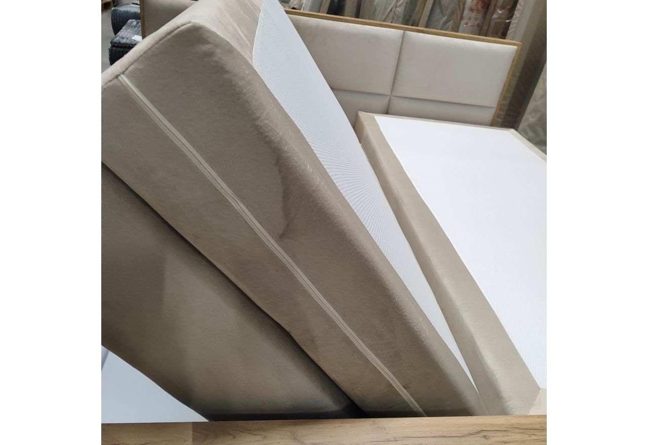 Łóżko kontynentalne ALBERO 2 KING DUO 200x200 - Monolith 02 - beżowy - OUTLETU