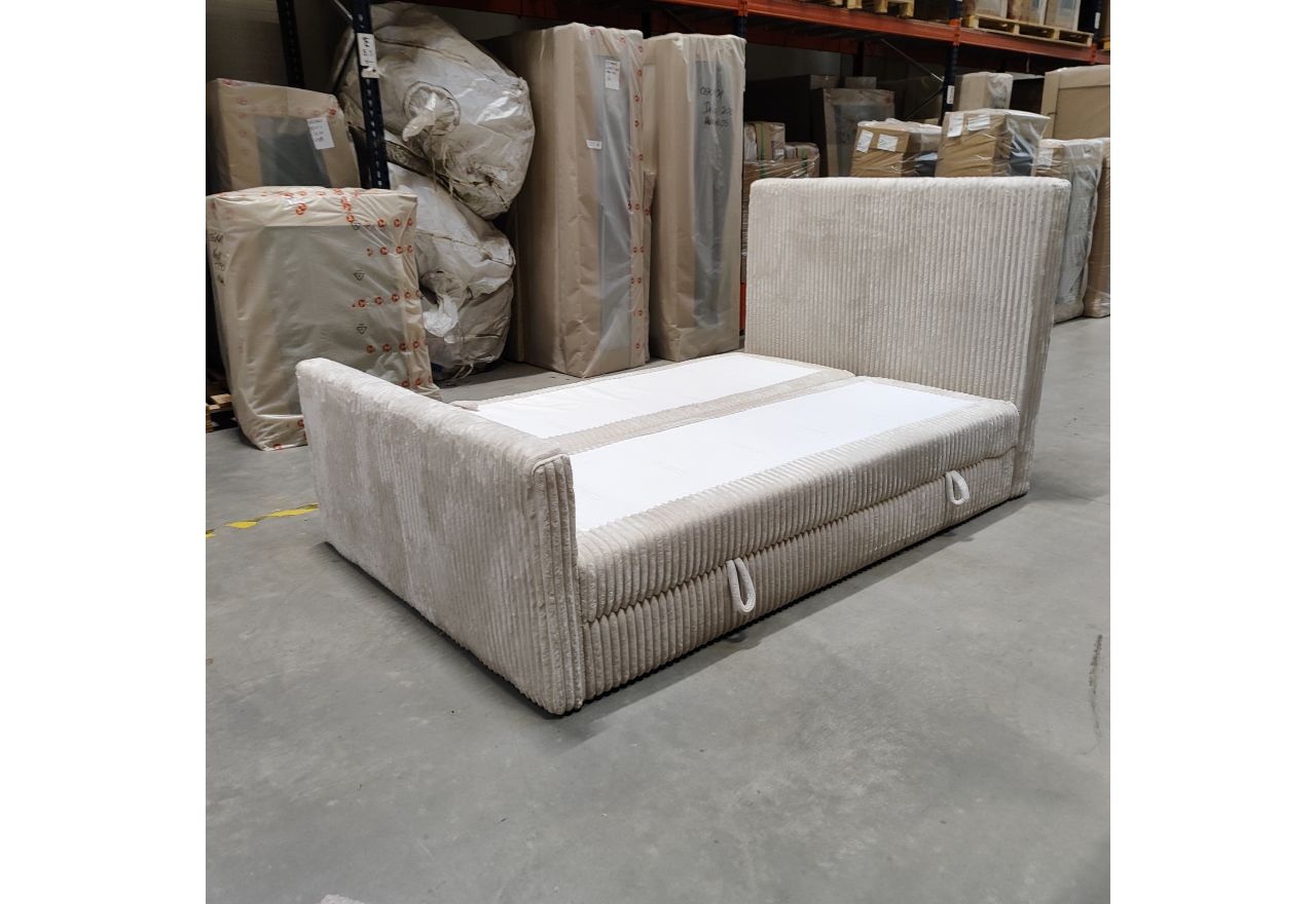 Łóżko kontynentalne TILIANO KING DUO 140x200 - Tilia 01 - beżowy - OUTLETU