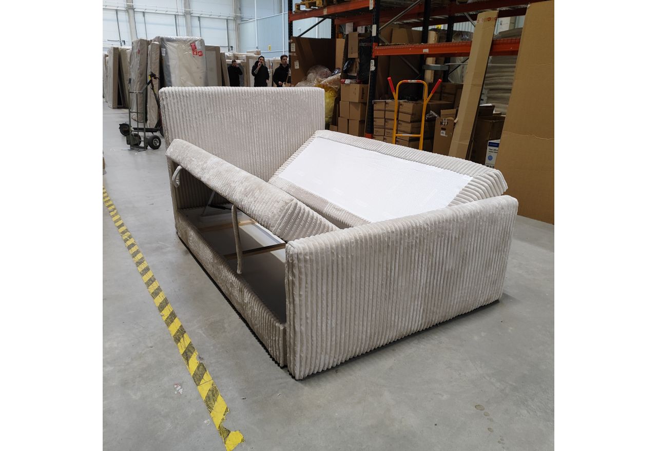 Łóżko kontynentalne TILIANO KING DUO 140x200 - Tilia 01 - beżowy - OUTLETU