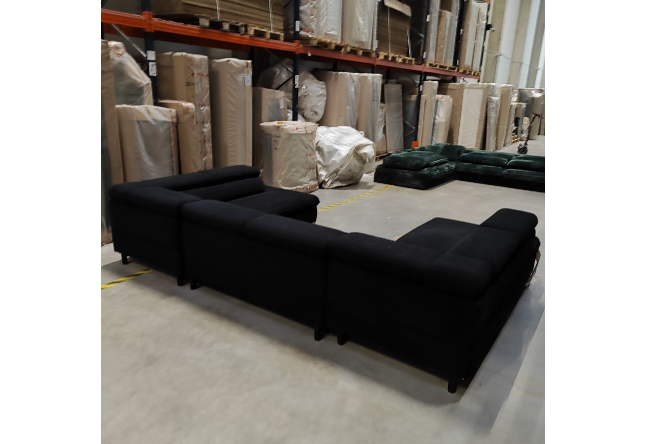 Narożnik PETER U - Now or Never 100 - czarny - OUTLETU