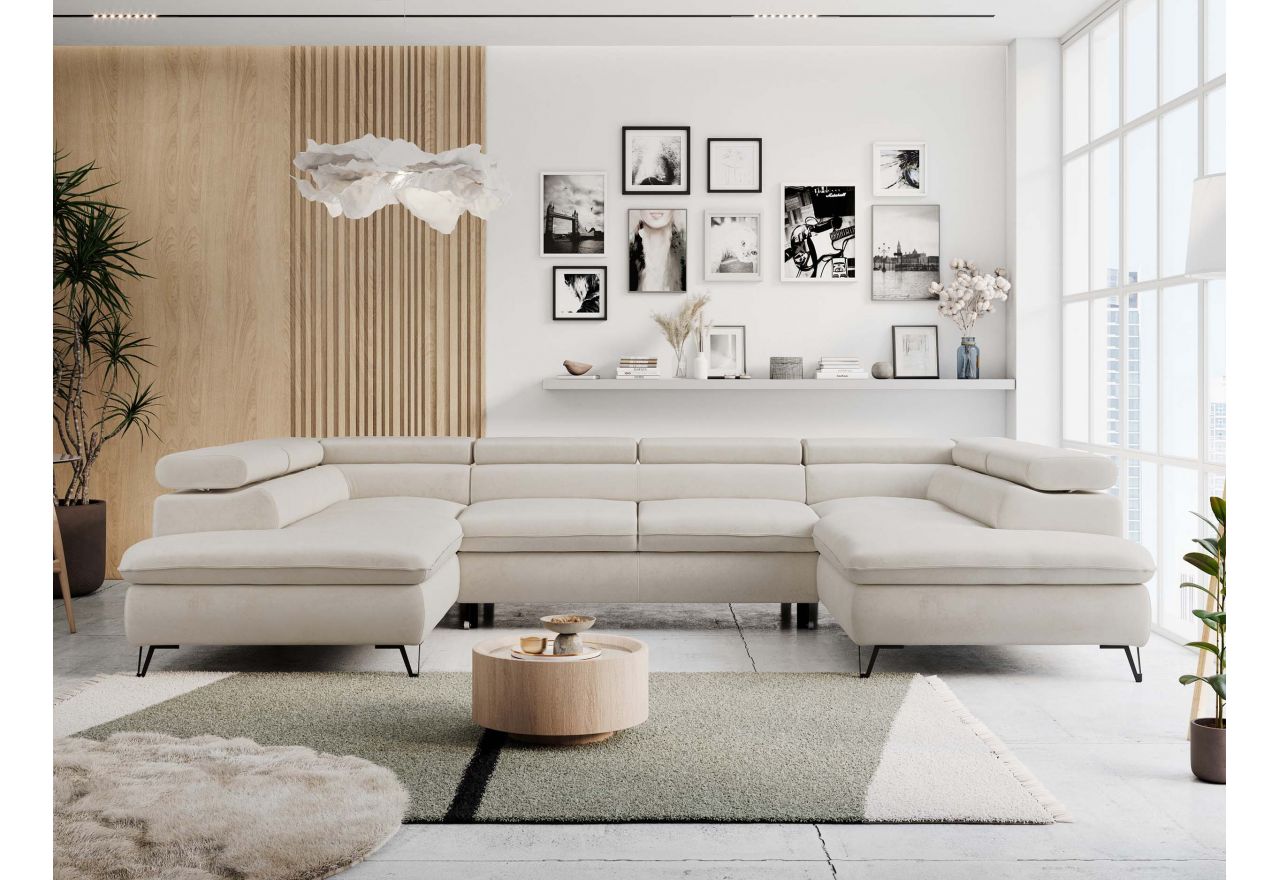 Narożnik PETER U - Paros 01 - beżowy - OUTLETU