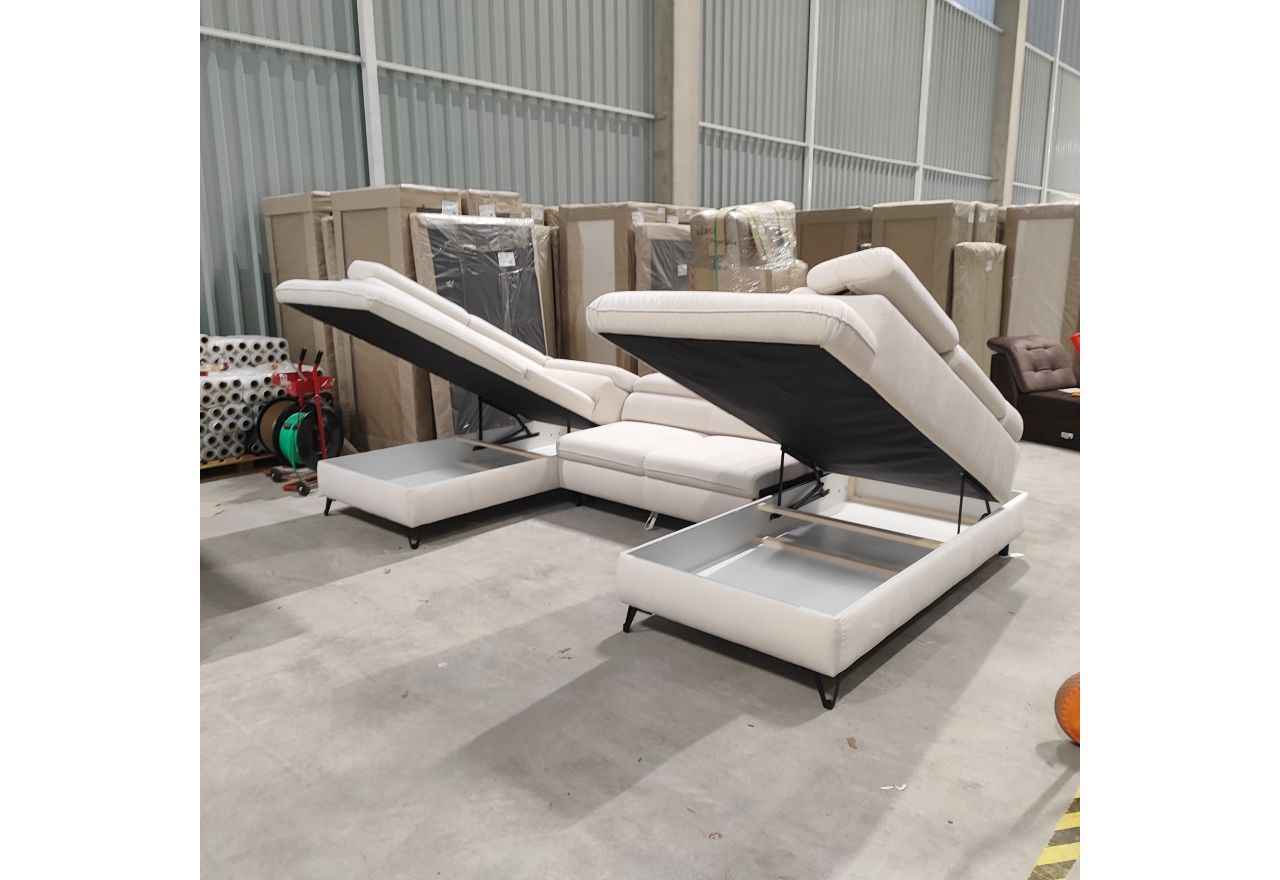 Narożnik PETER U - Paros 01 - beżowy - OUTLETU