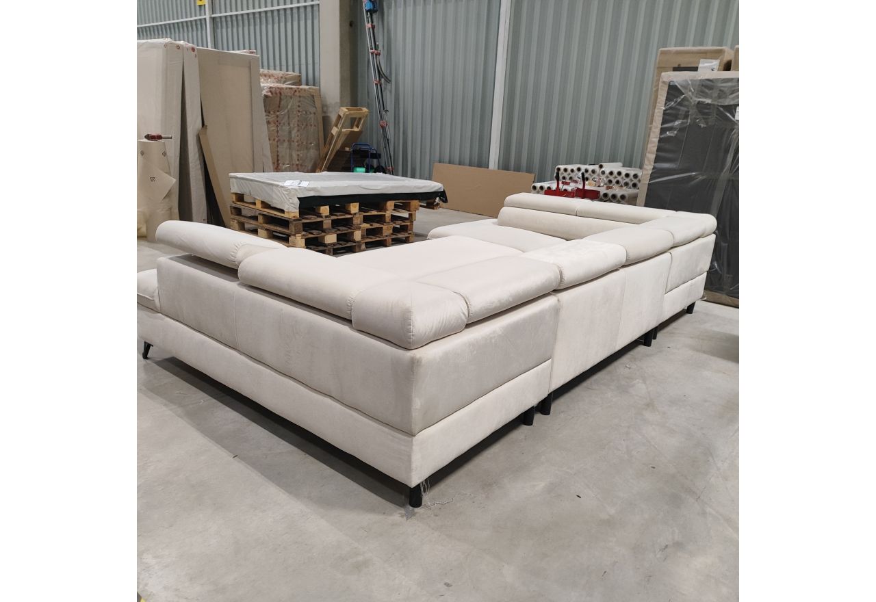 Narożnik PETER U - Paros 01 - beżowy - OUTLETU