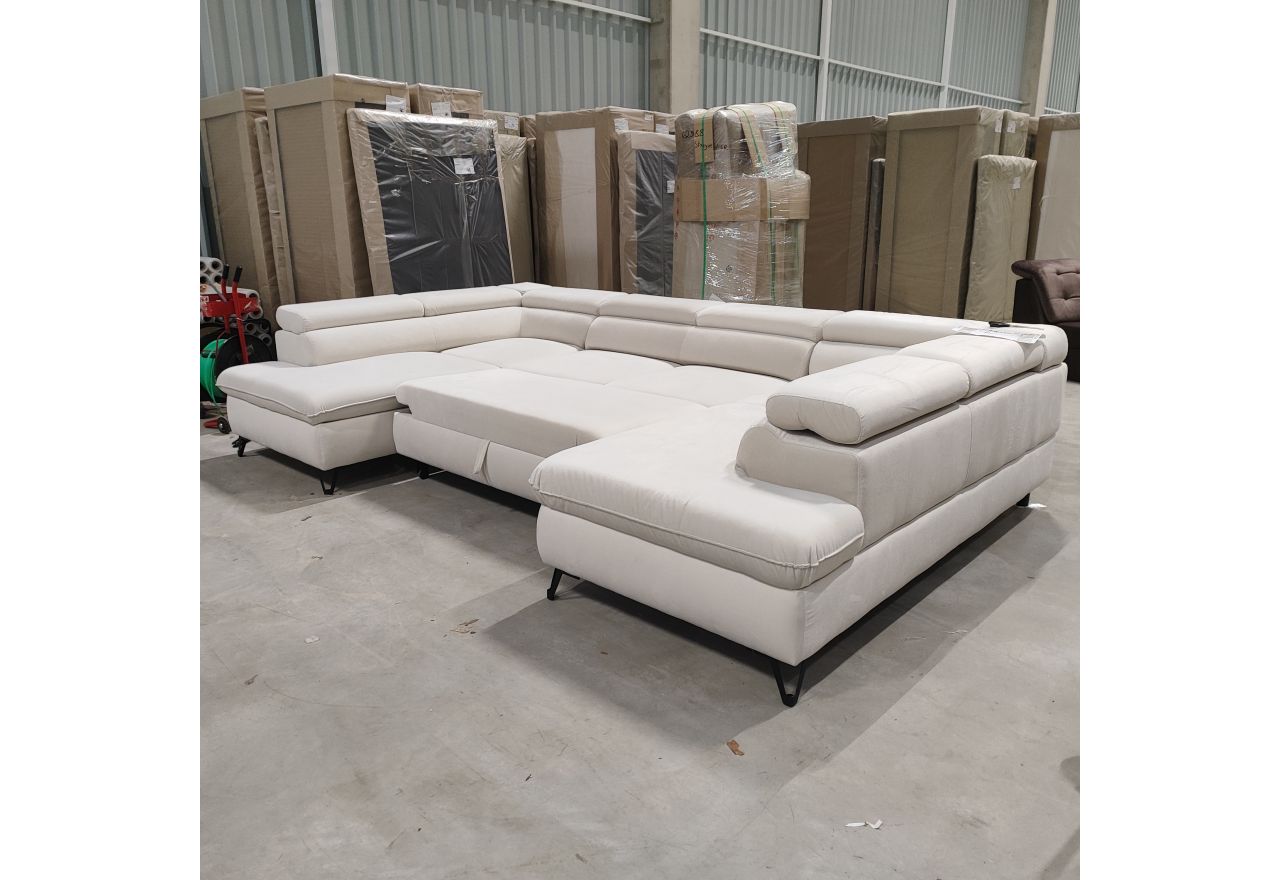 Narożnik PETER U - Paros 01 - beżowy - OUTLETU