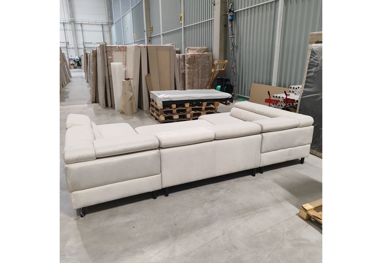 Narożnik PETER U - Paros 01 - beżowy - OUTLETU