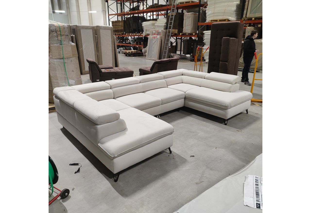 Narożnik PETER U - Paros 01 - beżowy - OUTLETU