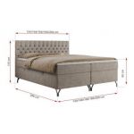 Łóżko kontynentalne GRIMALDI 120x200 - Matana 17 - beżowy - OUTLET