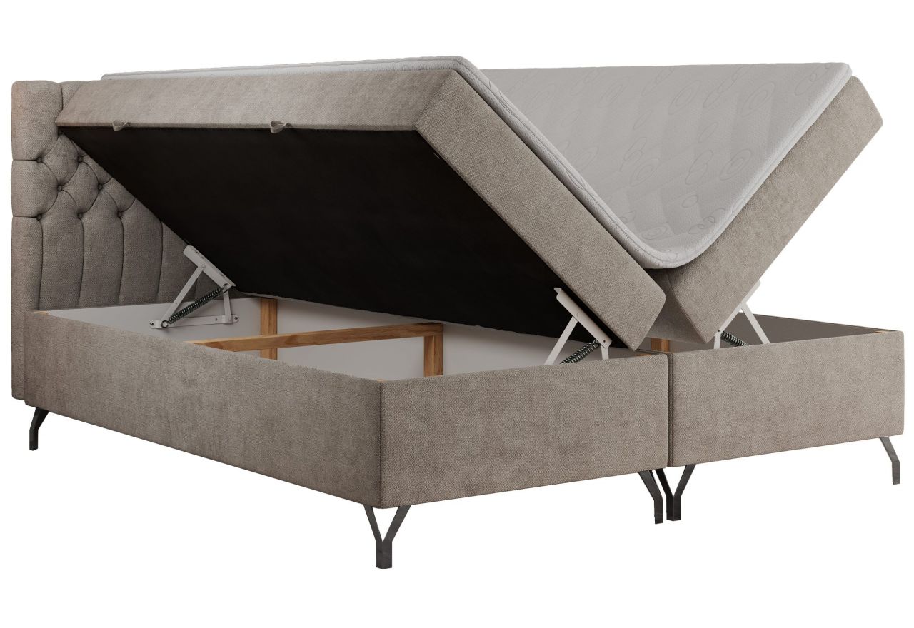 Łóżko kontynentalne GRIMALDI 120x200 - Matana 17 - beżowy - OUTLET