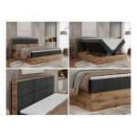 Łóżko kontynentalne ALBERO 2 120x200 - Matana 05 - ciemny szary - OUTLET