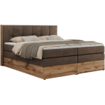 Łóżko kontynentalne ALBERO 1 KING 180x200 - Monolith 15 - brązowy - OUTLET